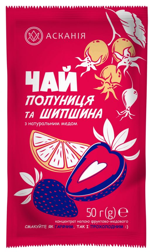 Чай фруктово-медовый «Клубника и шиповник»