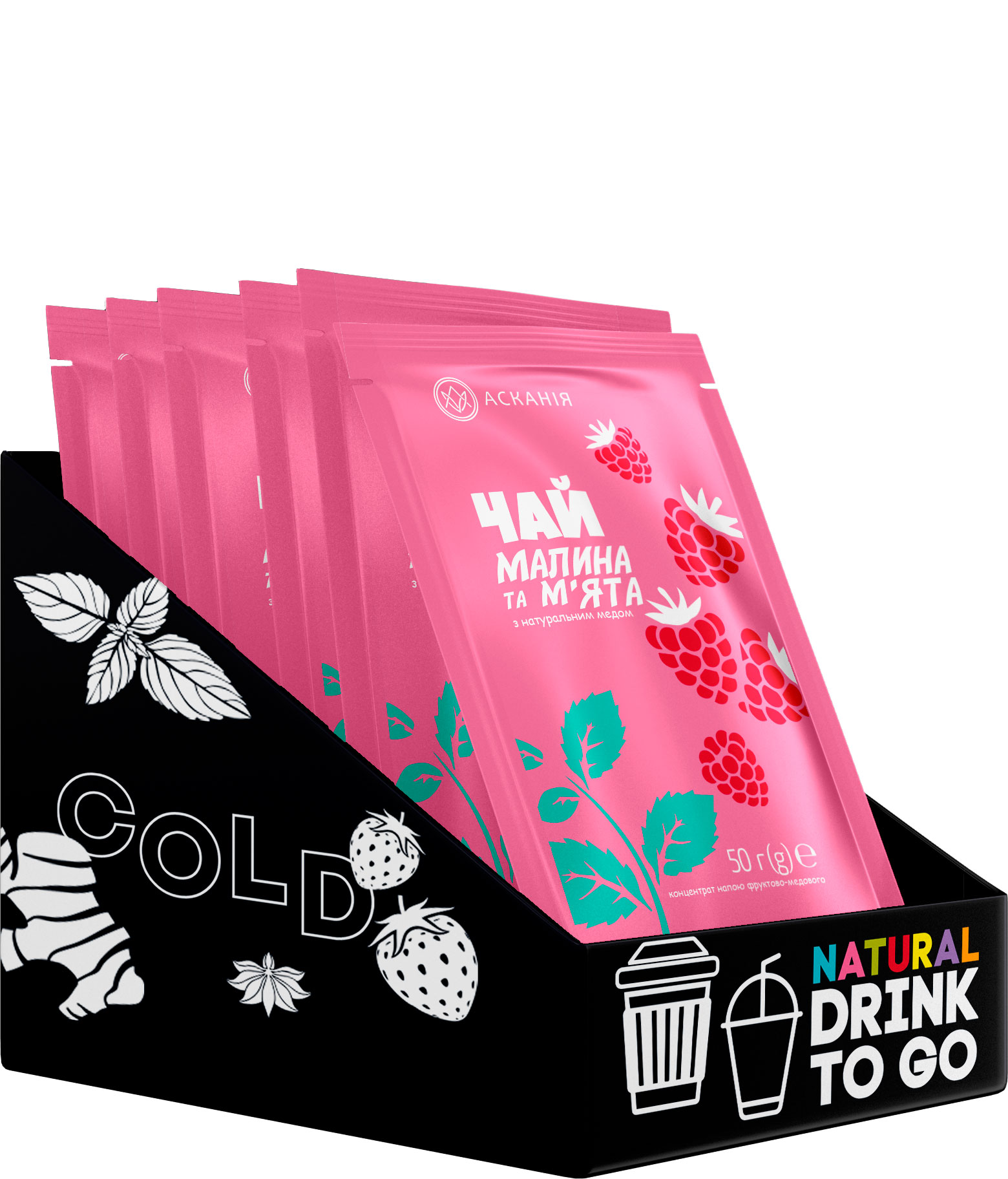 Fruit tea with honey «Raspberry and mint»