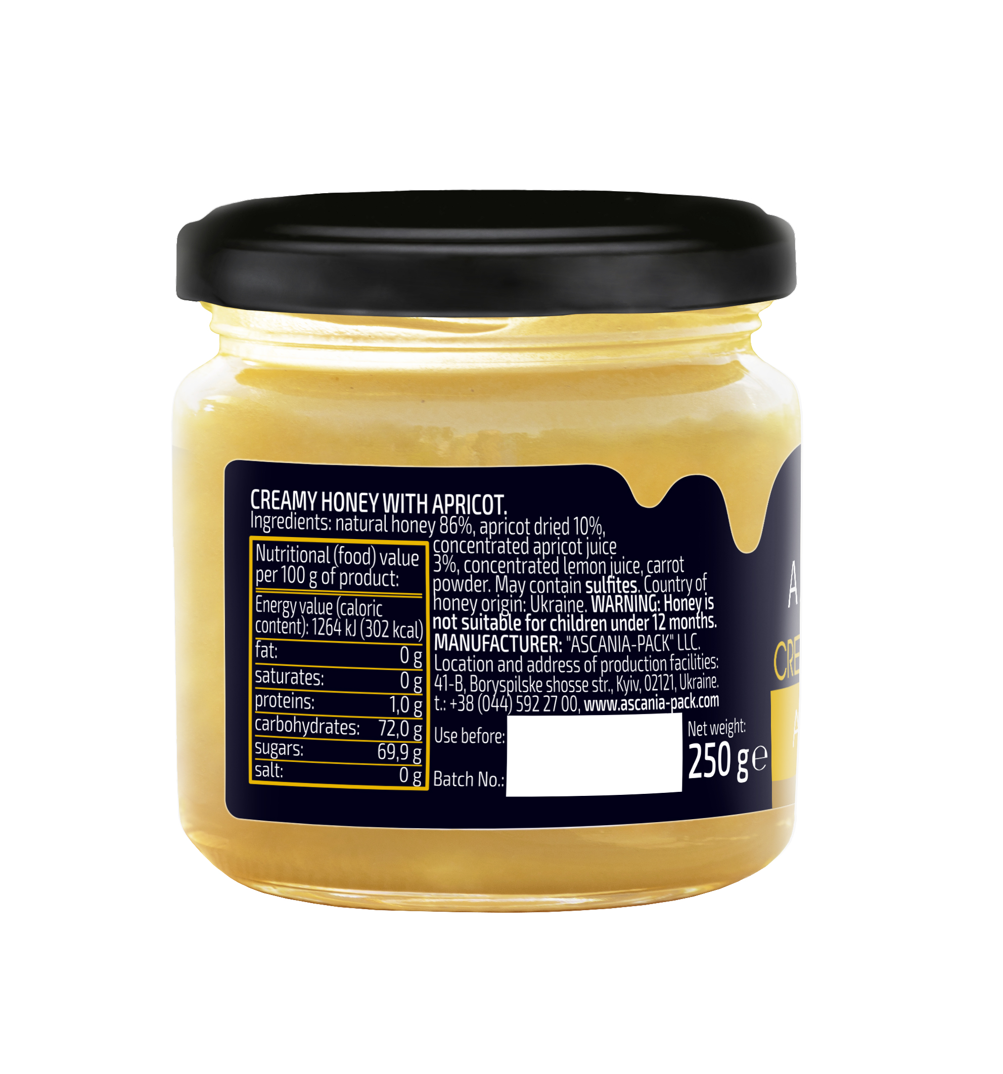 Creamy honey with APRICOT