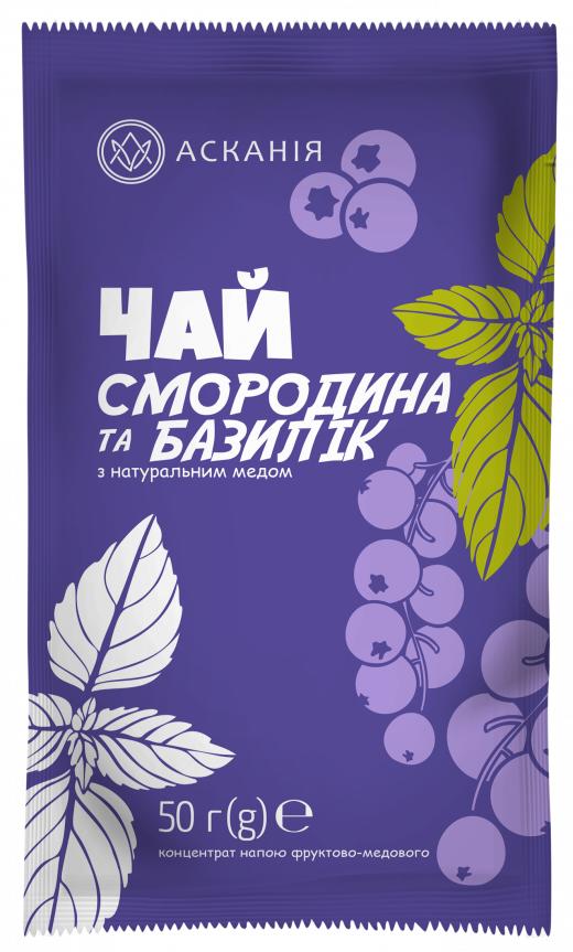 Fruit tea with honey «Currant and basil»