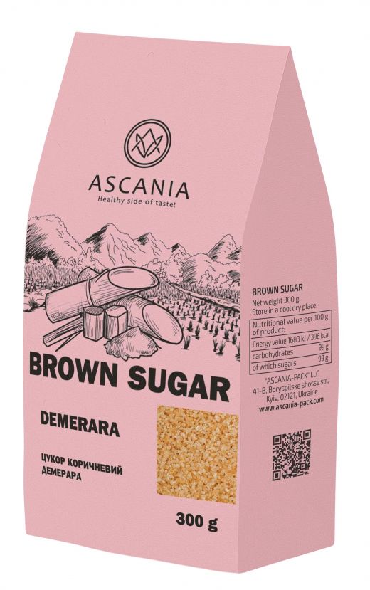 Brown sugar Dry Demerara, 300 g